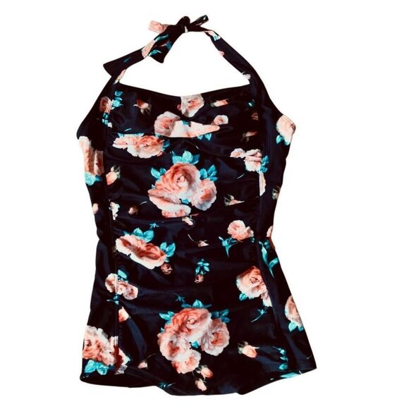 Molybell Boyleg Ruched Swimsuit with Tummy Control, Size Large NWOT - Picture 2 of 12